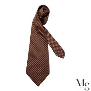MARK STEFEN MARENGO XL Burgundy Geometric Tie Hand Made In London W:3.75" EX CD
